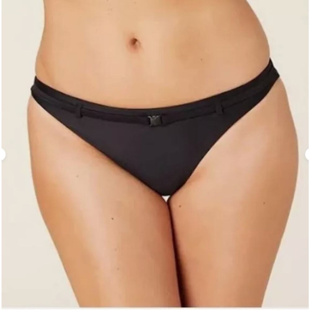 ANDIE SWIM NWT The Riviera Black Belted Bikini Bottom // M